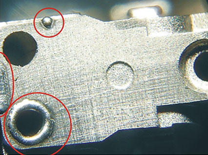 <a href='http://www.rocon.cc/product/3.htm' class='text_a'>模具激光焊機(jī)</a>修復(fù)模具效果